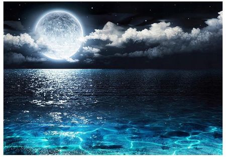 Fototapeta 3D księżyc noc morze 368x254 F00499