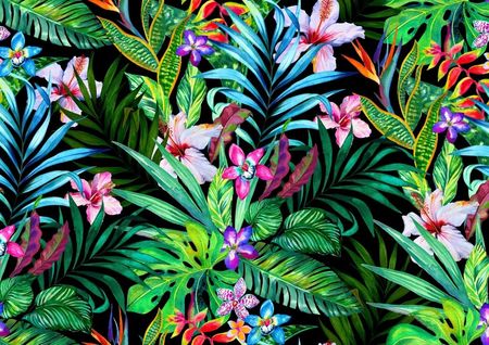 Fototapeta Flizelina Tropikalne kwiaty 208x146