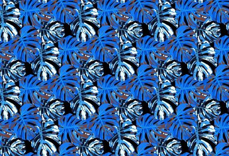 Tapeta Flizelinowa Niebieskie liście - 104x70