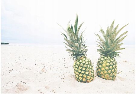 Fototapeta 3D ananasy plaża owoce 368x254 F00986
