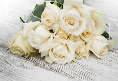 Tapeta flizelinowa Białe róże 152x104