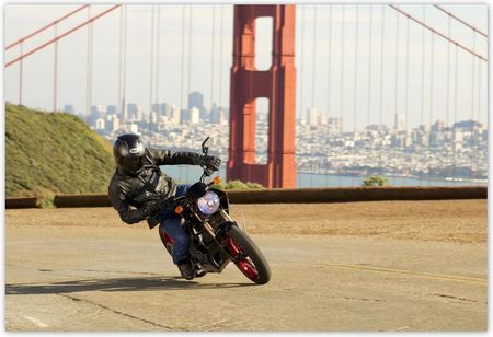 Fototapeta 200x135 Motocykl przy Golden Gate