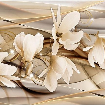 Fototapeta 300x210 +klej, Złote magnolie 3D