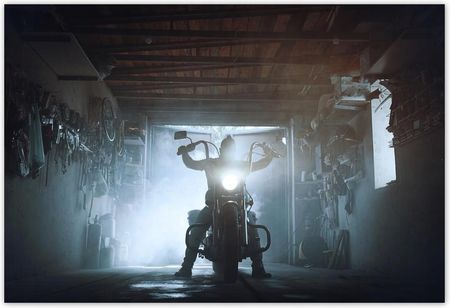 Fototapety 200x135 W garażu motocyklisty