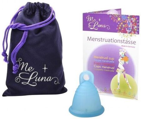Me Luna Kubeczek Menstruacyjny Rozmiar L Niebieski Meluna Soft Shorty Menstrual Cup