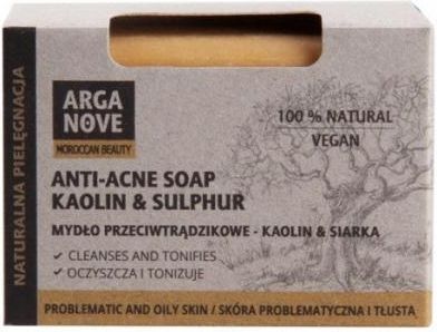 Naturalne mydło przeciwtrądzikowe z kaolinem i siarką - Arganove Kaolin & Sulphur Anti-Acne Soap 100 g