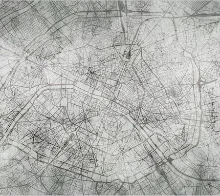 Fototapeta 400x280 +klej, Mapa Paryża, Loft, Beton