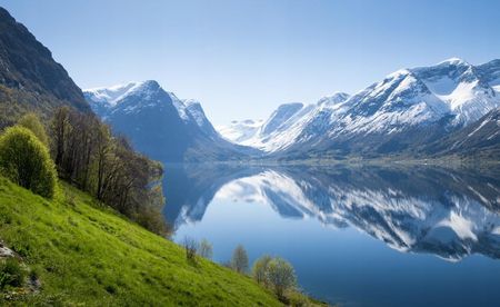 Tapeta flizelinowa Fiord w Norwegii 416x254