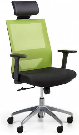 Krzesło biurowe z oparciem z siatki WOLF II, regulowane podłokietniki,