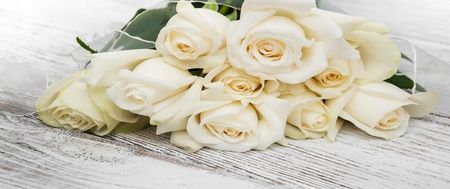 Tapeta flizelinowa Białe róże 250x104