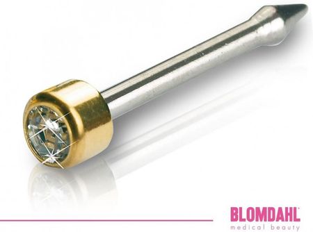 Kolczyk do przekłuwania nosa long mini bezel crystal 3 mm 1 szt Blomdahl kolczyki