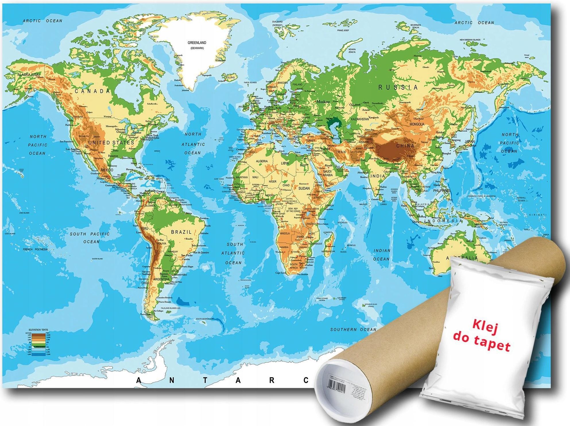 Fototapeta Papierowa Mapa Świat Atlas 254x184 - Opinie i ceny na Ceneo.pl