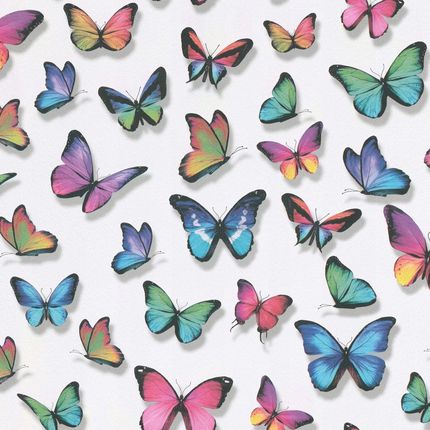 Tapeta Motyle Kolorowe Pastelowe Motylki dzieci