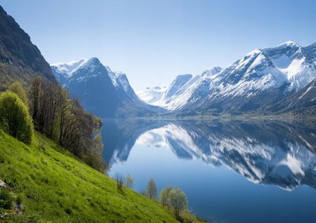Tapeta flizelinowa Fiord w Norwegii 312x219