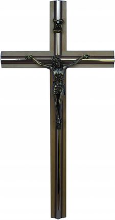 Drewniany Duży Krzyż Na Ścianę 28 CM Wiszący Jasny