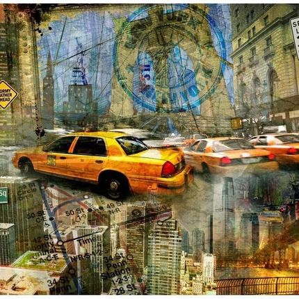 Fototapeta 400x280 +klej, Graffiti Nowy Jork, Taxi