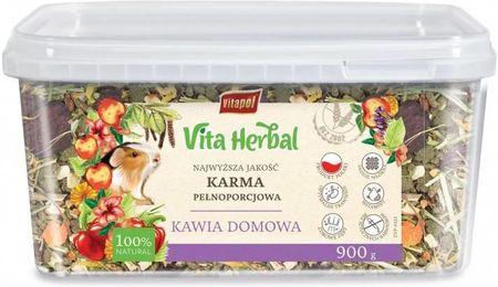 Vitapol Karma Pełnoporcjowa Dla Świnki Morskiej Vita Herbal Kawii Domowej Wiaderko 900G