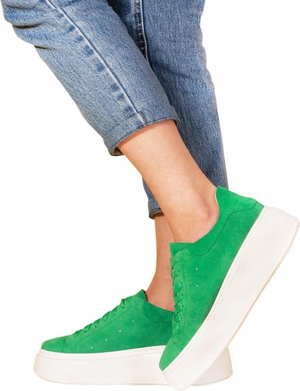 Zielone creepersy sneakersy damskie zamszowe39 Ceny i opinie Ceneo.pl