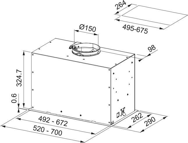 фото Витяжка вбудована Franke Box Flush EVO FBFE XS A70 (305.0665.361)