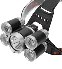 Tech-Led Latarka czołowa 5 LED XM-L T6 + 4R5 światło ostrzegawcze z tyłu (BLT76B6T6)