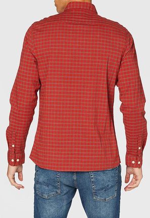 LEE SLIM BUTTON DOWN MĘSKA KOSZULA RED OCHRE L66XRQOE