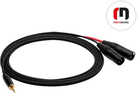 Kabel audio Red's Music JACK STEREO 3.5 - 2 x XLR M 3m