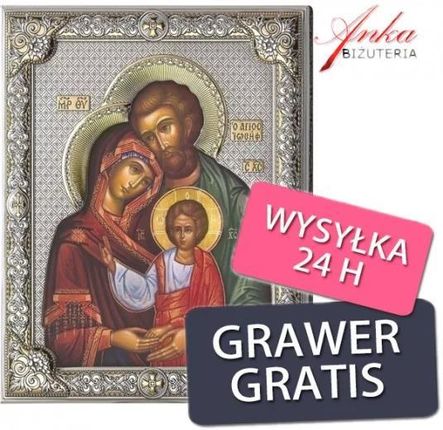 ankabizuteria.pl Obrazek srebrny ikona święta rodzina