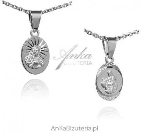 ankabizuteria.pl Medalik srebrny rodowany szkaplerz z jezusem