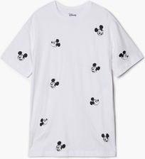 Cropp - T-shirtowa sukienka Mickey Mouse - Biały - Ceny i opinie 