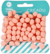 Zdjęcie Panon Wstążka Tasma Z Pomponami Jasny Róż 2M - Górzno