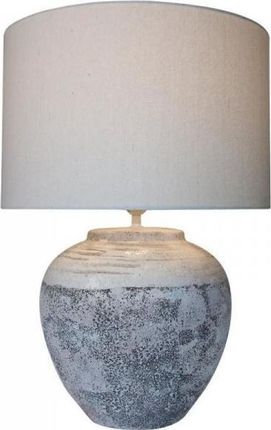 Dkd Home Decor Lampa stołowa Lampa stołowa Płótno Ceramika Szary (42 42 60 cm) 