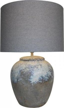 Dkd Home Decor Lampa stołowa Lampa stołowa Płótno Ceramika Szary (38 38 60 cm) 