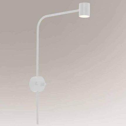 Shilo Kinkiet Loftowa LAMPA kinkiet SAKATA 7823 metalowa OPRAWA ścienna LED 6W 3000K na wysięgniku biała 