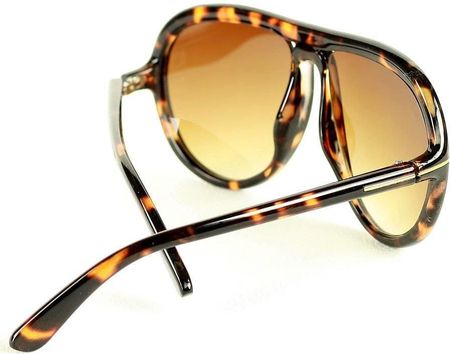 Luksusowe okulary przeciwsłoneczne MAZZINI ROUND FASHION brąz
