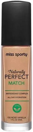 Miss Sporty Naturally Perfect Match Podkład Do Twarzy 150 Rose Vanilla 30 ml