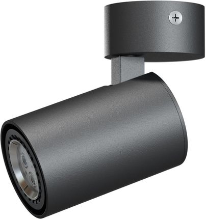 Cleoni GABI K6Sh projektor stropowy max. 1x50W, GU10, 230V, czarny głęboki (mat struktura) RAL 9005 (T085K6SH116)