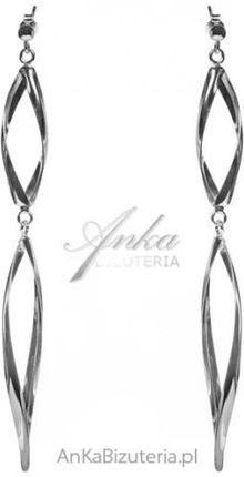 ankabizuteria.pl  Modna biżuteria srebrna kolczyki długie 10 cm serpentyny