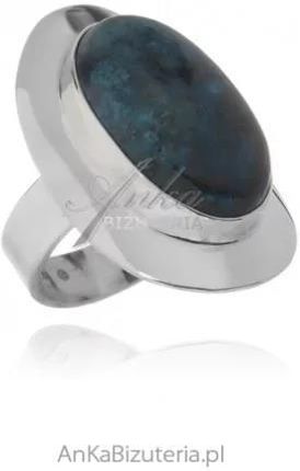 ankabizuteria.pl  Srebrny pierścionek z pięknym niebieskim kamieniem shattuckite - 19