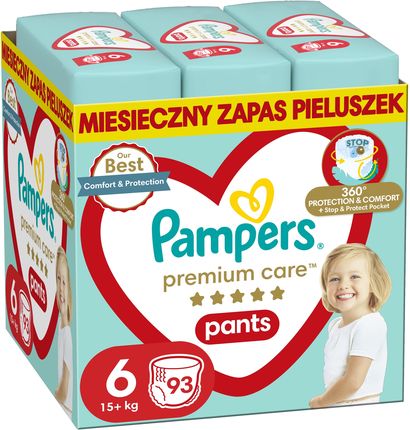 Pampers Premium Care Pieluchomajtki rozmiar 6, 93 szt. 15kg+