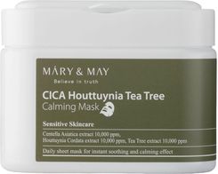 Zdjęcie Mary&May CICA Houttuynia Tea Tree Calming Mask - Zestaw 30 szt. kojących masek w płachcie - Słomniki