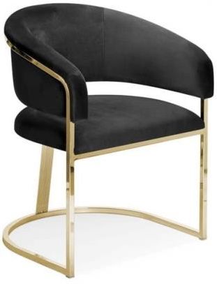 Furfur Furniture Krzesło Welurowe Luksi Złota Podstawa + Kolory 7055