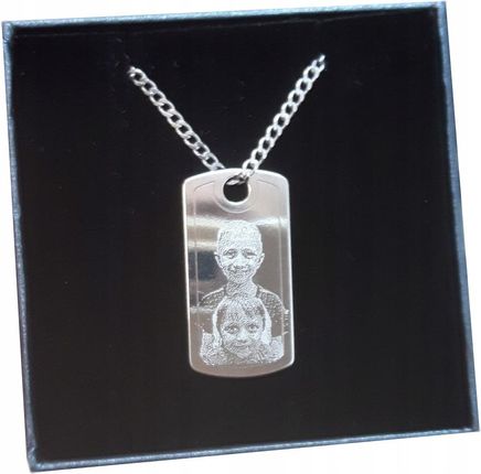 Nieśmiertelnik ze zdjęciem Grawer Zawieszka 925