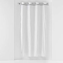 Douceur D Intérieur Firany, Zasłony, Rolety Rideau A Oeillets 135X240 Cm Coton Lave Linette Blanc 22330048F