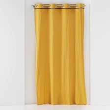 Douceur D Intérieur Firany, Zasłony, Rolety Rideau A Oeillets 135X240 Cm Coton Lave Linette Jaune 22330049F