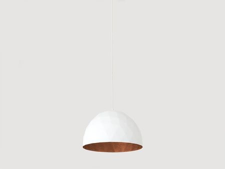 Customform Lampa wisząca LEONARD M - miedziano-biały (LP001LEN356901)