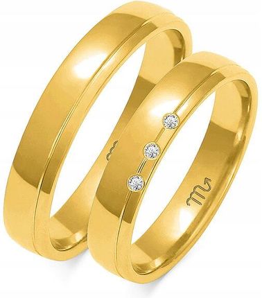 Lovrin Obrączki złote ślubne dla pary 585 roz 20 21 22 (LOVRIN48680)