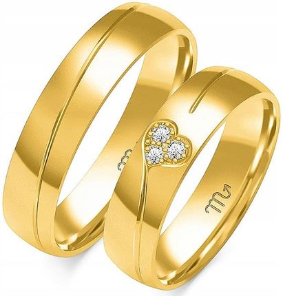 Lovrin Obrączka ze złota ślubna dla pary 585 r 17 18 19 (LOVRIN48346)