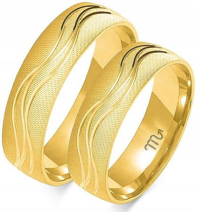 Obrączka ślubna zdobiona złota 585 roz 8 9 10