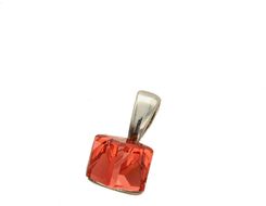 Srebrna zawieszka czerwona Spark Swarovski Cube Small - zdjęcie 1