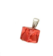 Zawieszka Swarovski Elements czerwona Spark Cube